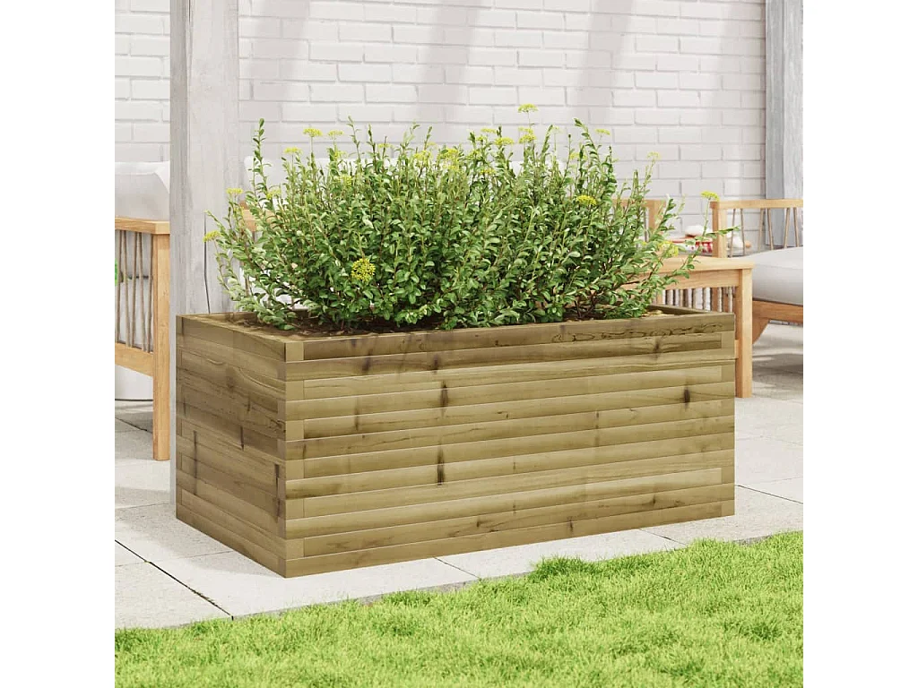 Jardinière 110x60x45,5 cm bois de pin imprégné