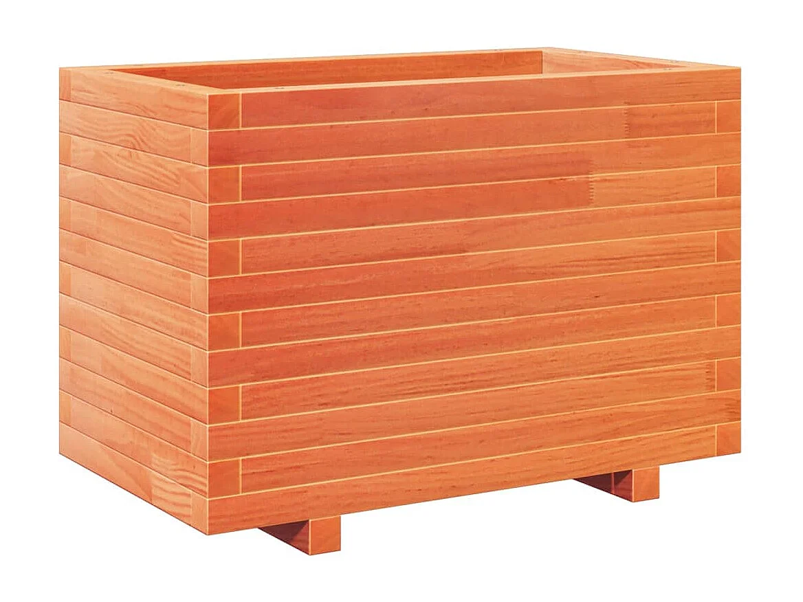 Jardinière cire marron 70x40x49,5 cm bois de pin massif