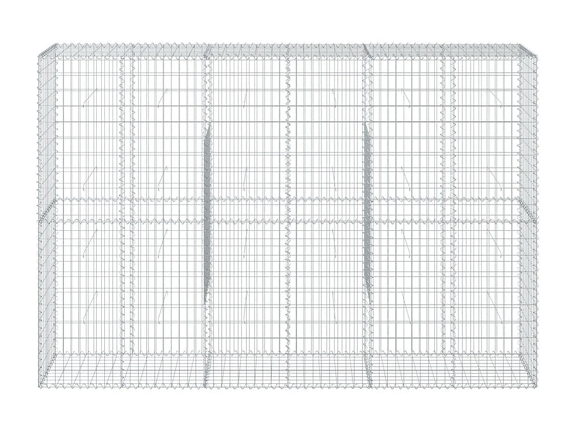 Cesta de gaviones con cubierta hierro galvanizado 300x50x200 cm