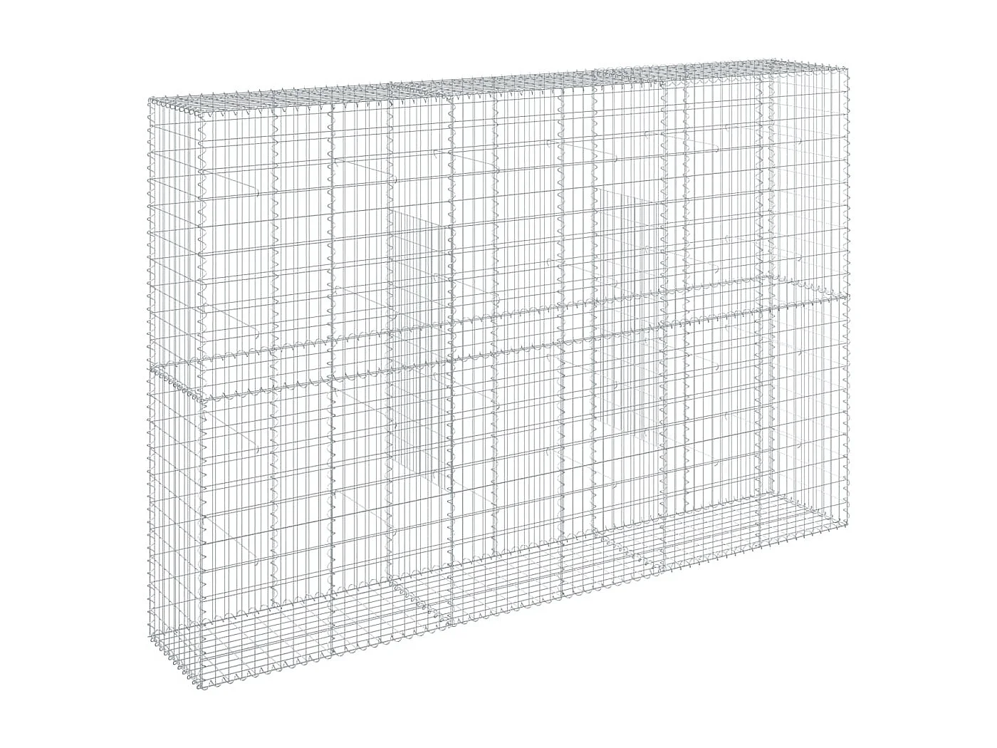 Panier gabion avec couvercle 300x50x200 cm fer galvanisé