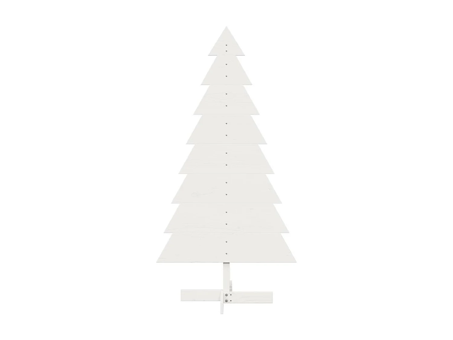 Arbre de Noël en bois pour décoration blanc 150 cm pin massif