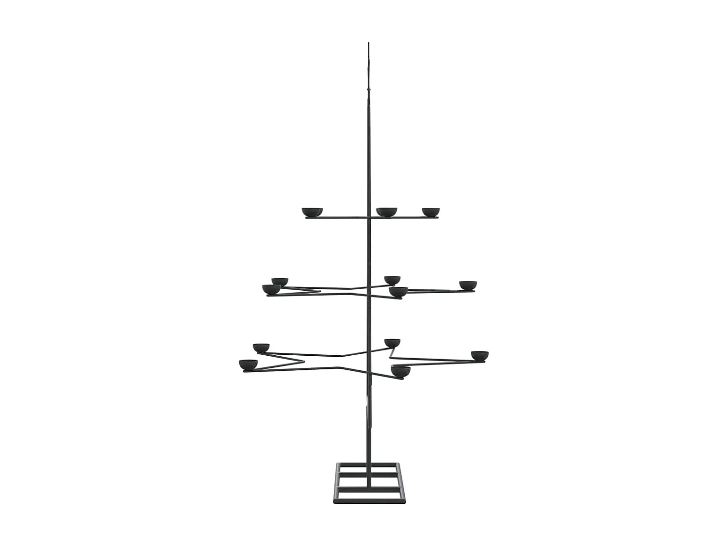 Arbre de Noël en métal pour décoration noir 105 cm