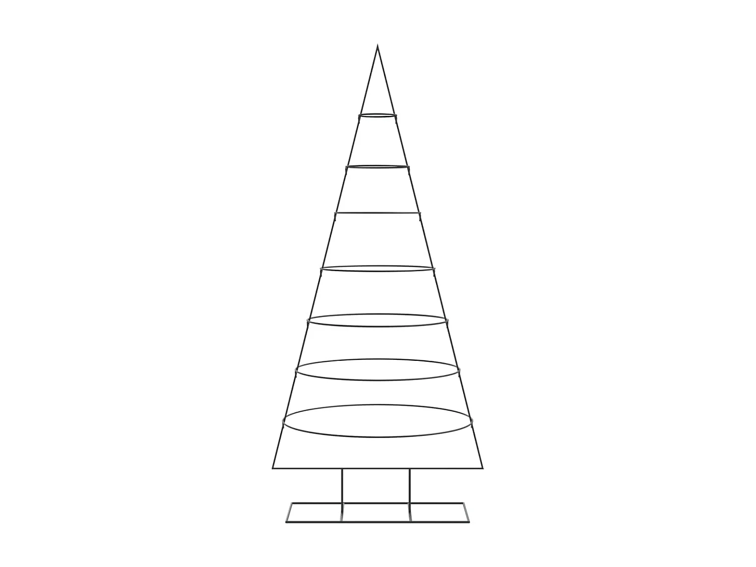 Albero di Natale in metallo per decorazione nero 210 cm