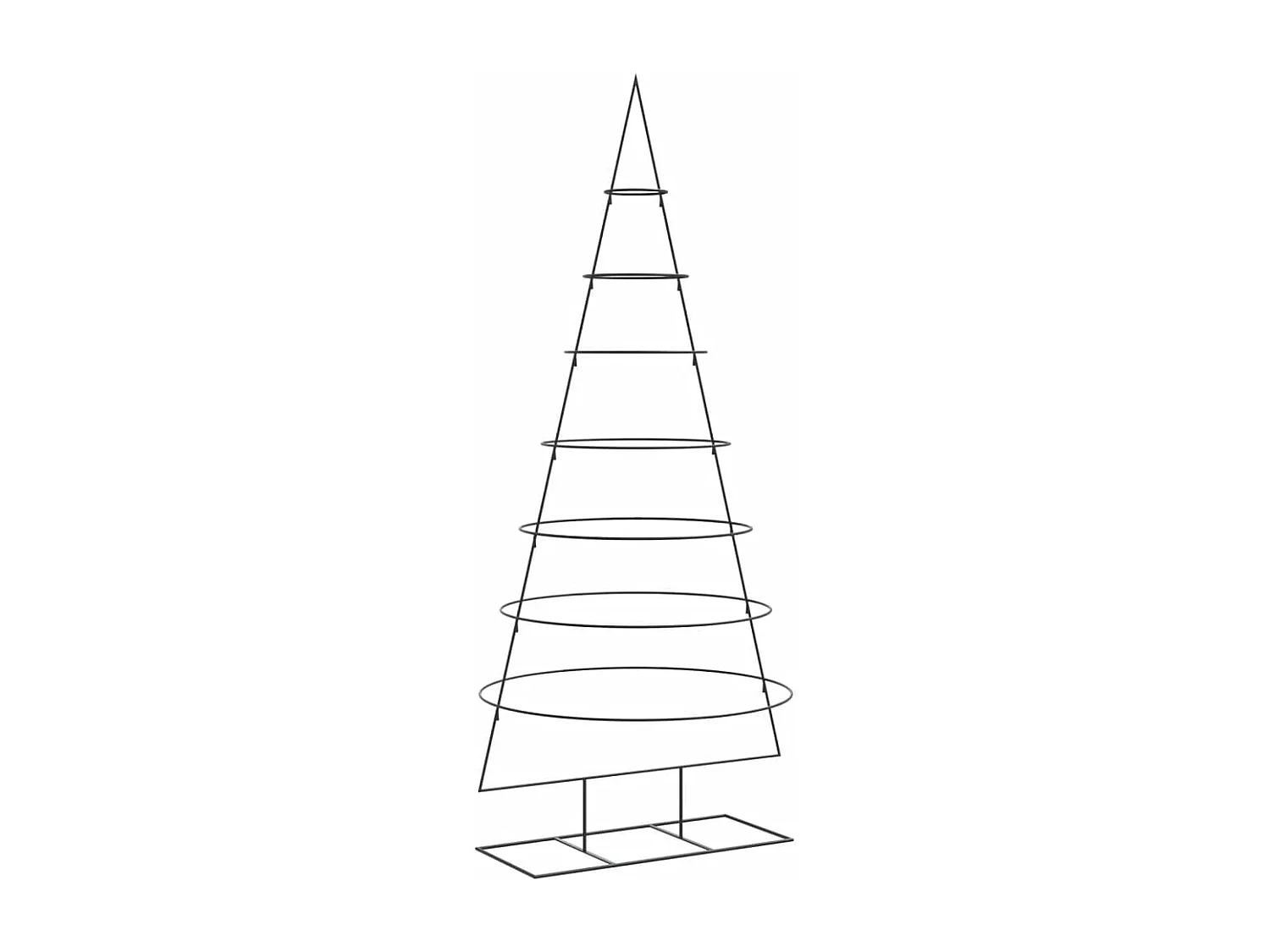 Albero di Natale in metallo per decorazione nero 210 cm