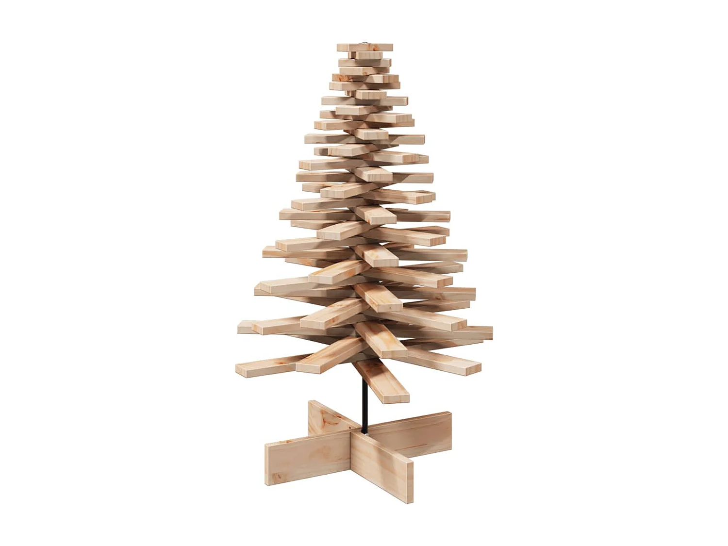 Albero di Natale in legno per decorazione 100 cm in legno di pino massiccio