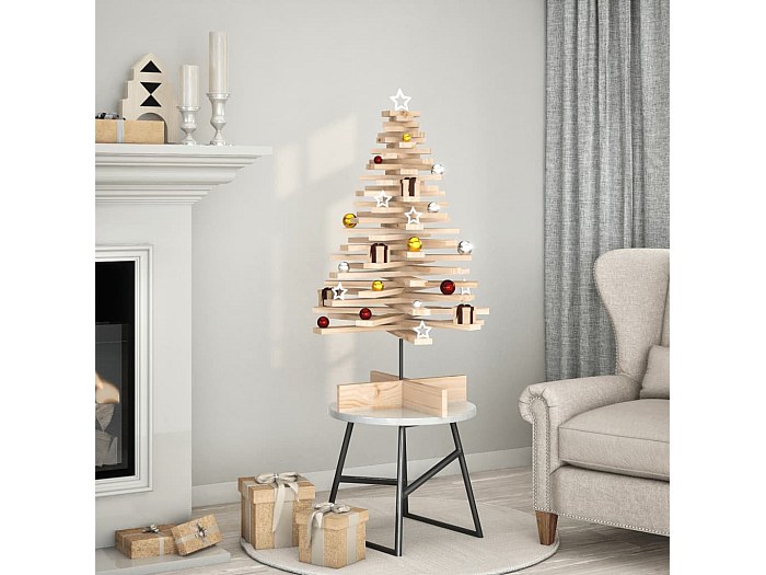 Décorations De Noël En Bois - Lot De 50 Pièces - Motifs Variés (sapin, étoile, Père Noël...) - Pour Arbre, Bricolage, DIY