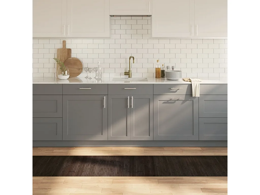 Tappeto Rettangolare Marrone Scuro 60x400 cm in Bambù