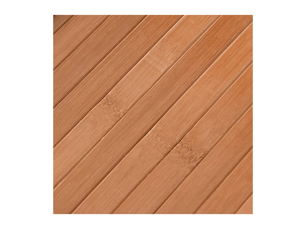 Alfombra rectangular bambú color natural 80x200 cm