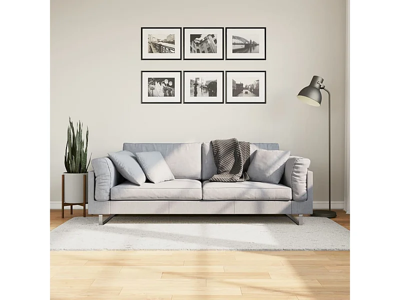 Vloerkleed OVIEDO laagpolig 100x200 cm crèmekleurig