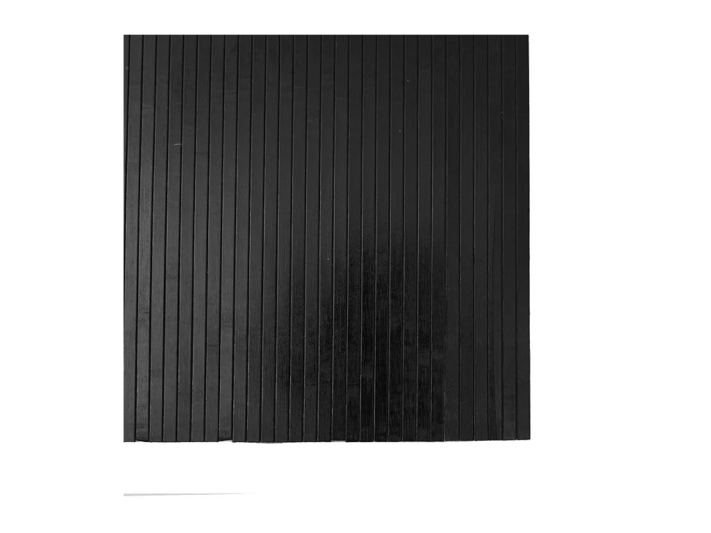 Tapis rectangulaire noir 80x400 cm bambou