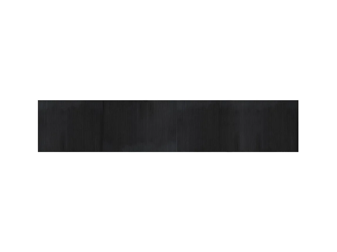 Tapis rectangulaire noir 80x400 cm bambou