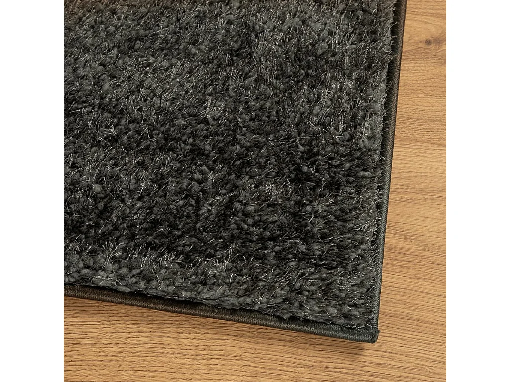Alfombra pelo largo aspecto brillante ISTAN antracita 200x280cm