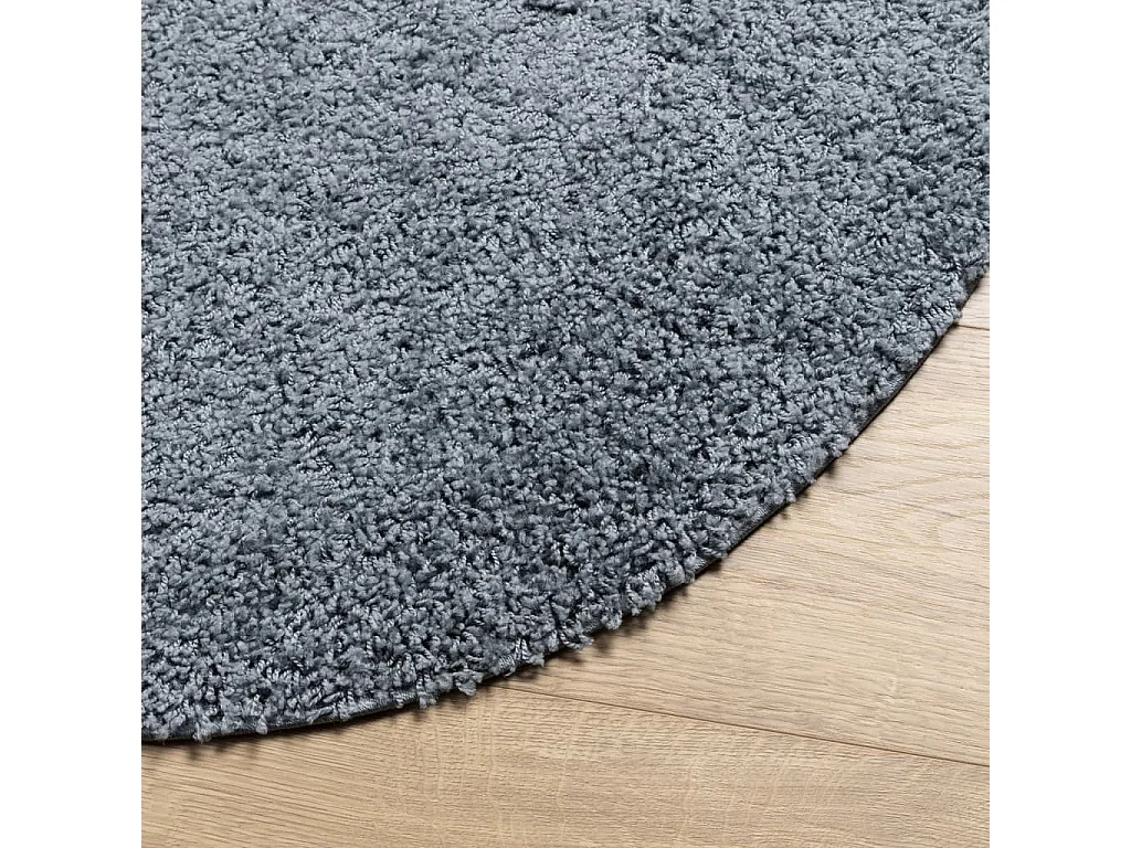 Tapis shaggy PAMPLONA poils longs moderne bleu Ø 160 cm