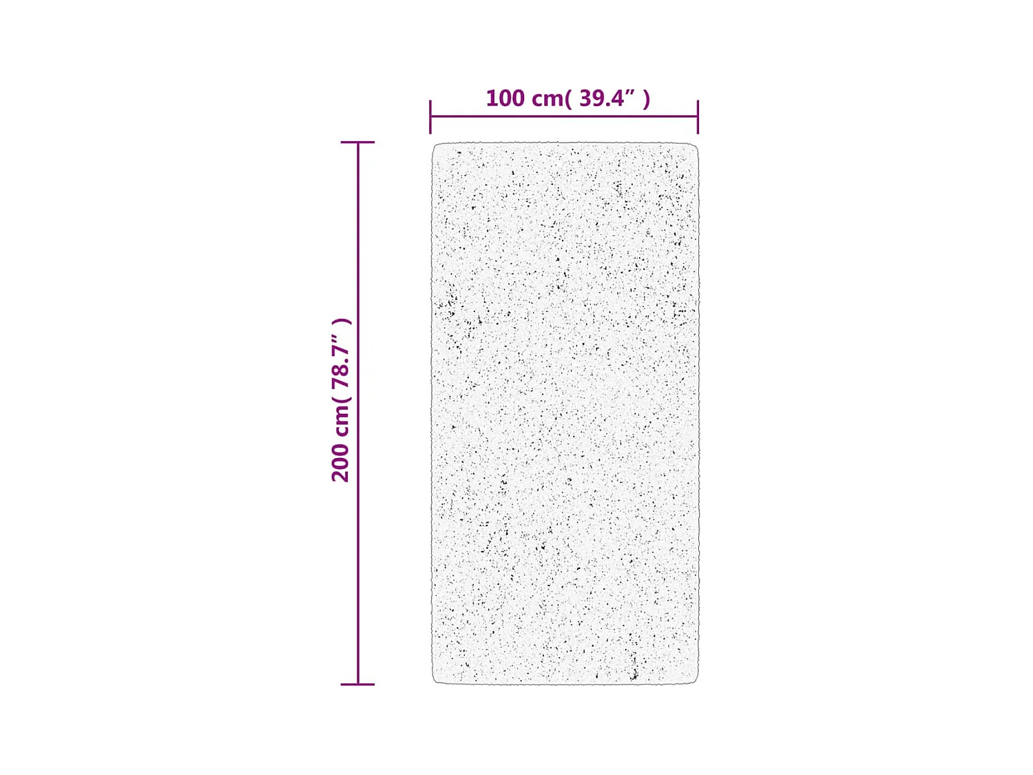 Alfombra peluda de pelo largo moderna PAMPLONA beige 100x200 cm