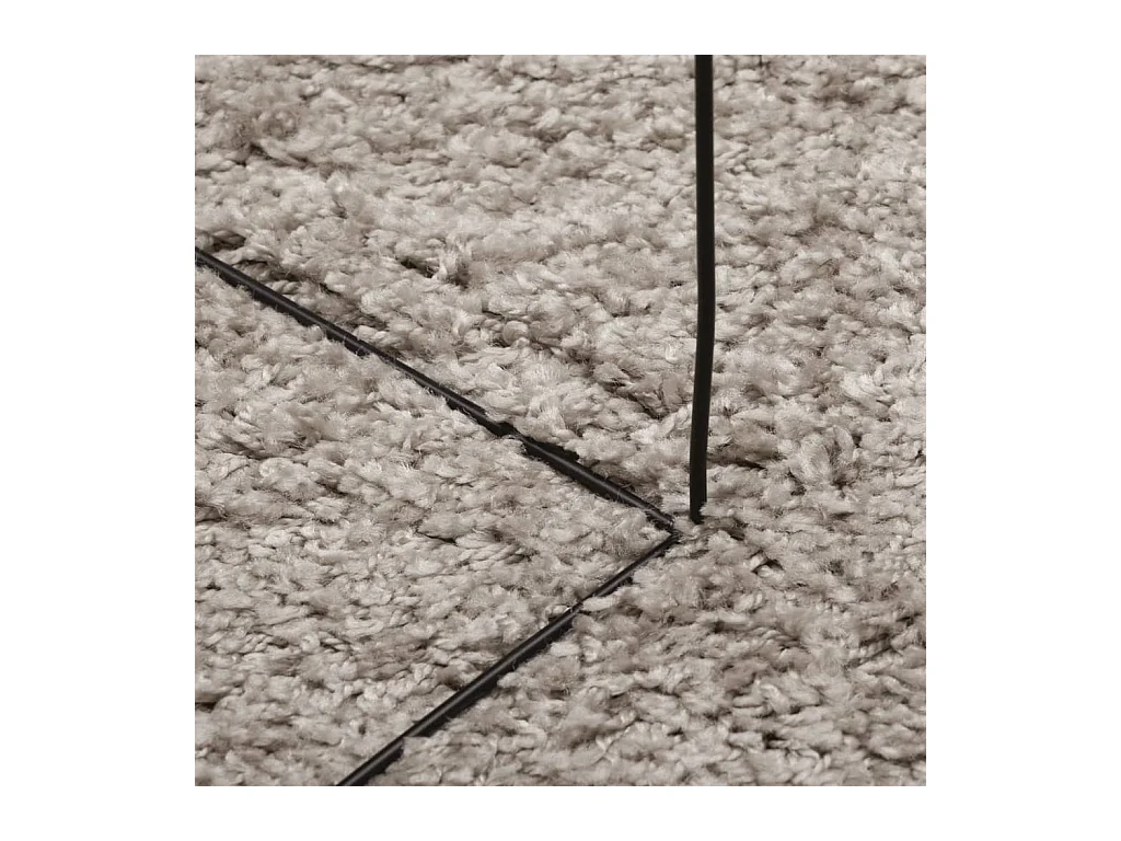 Alfombra peluda de pelo largo moderna PAMPLONA beige 100x200 cm