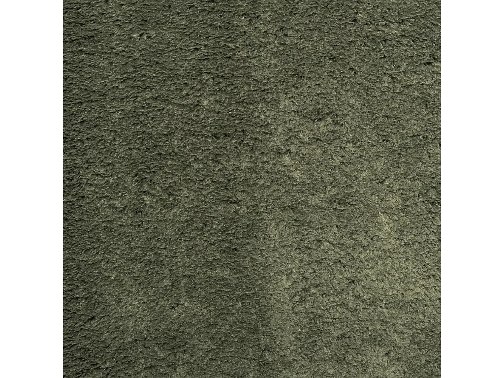 Tapis HUARTE à poils courts doux lavable vert forêt 160x160 cm