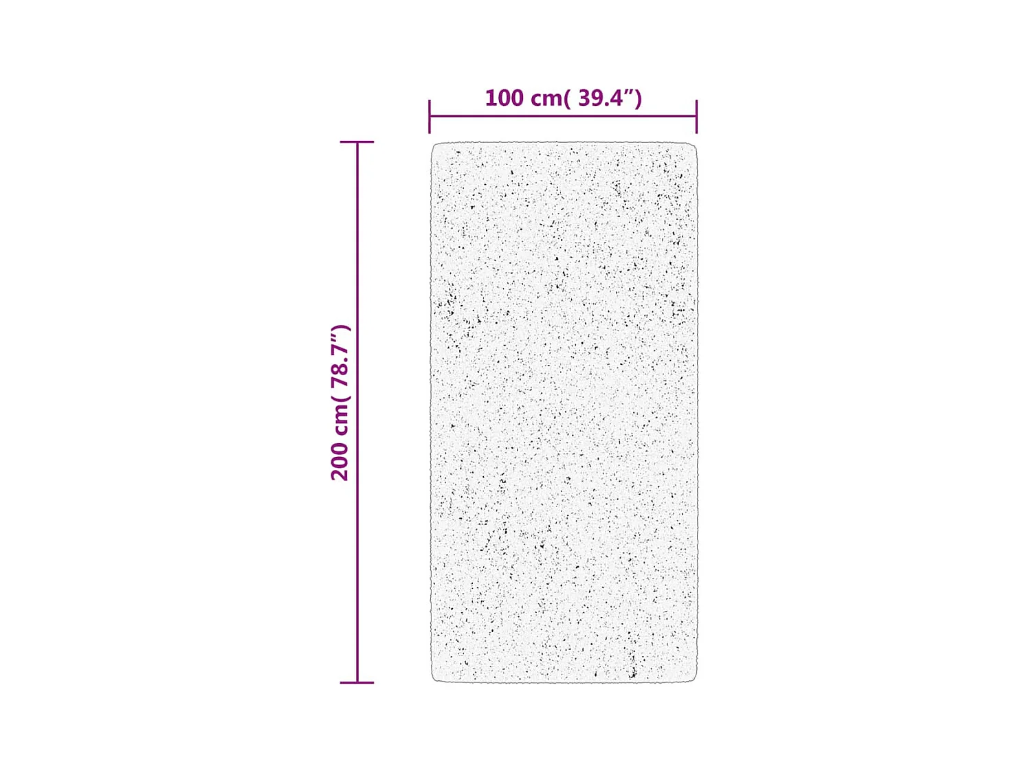 Vloerkleed PAMPLONA shaggy hoogpolig modern 100x200 cm zwart