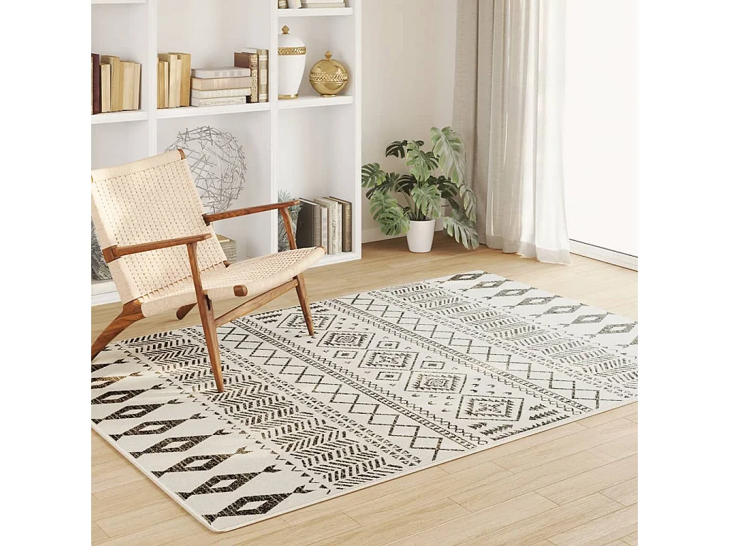 Vloerkleed voor binnen buiten laagpolig 160x230 cm meerkleurig