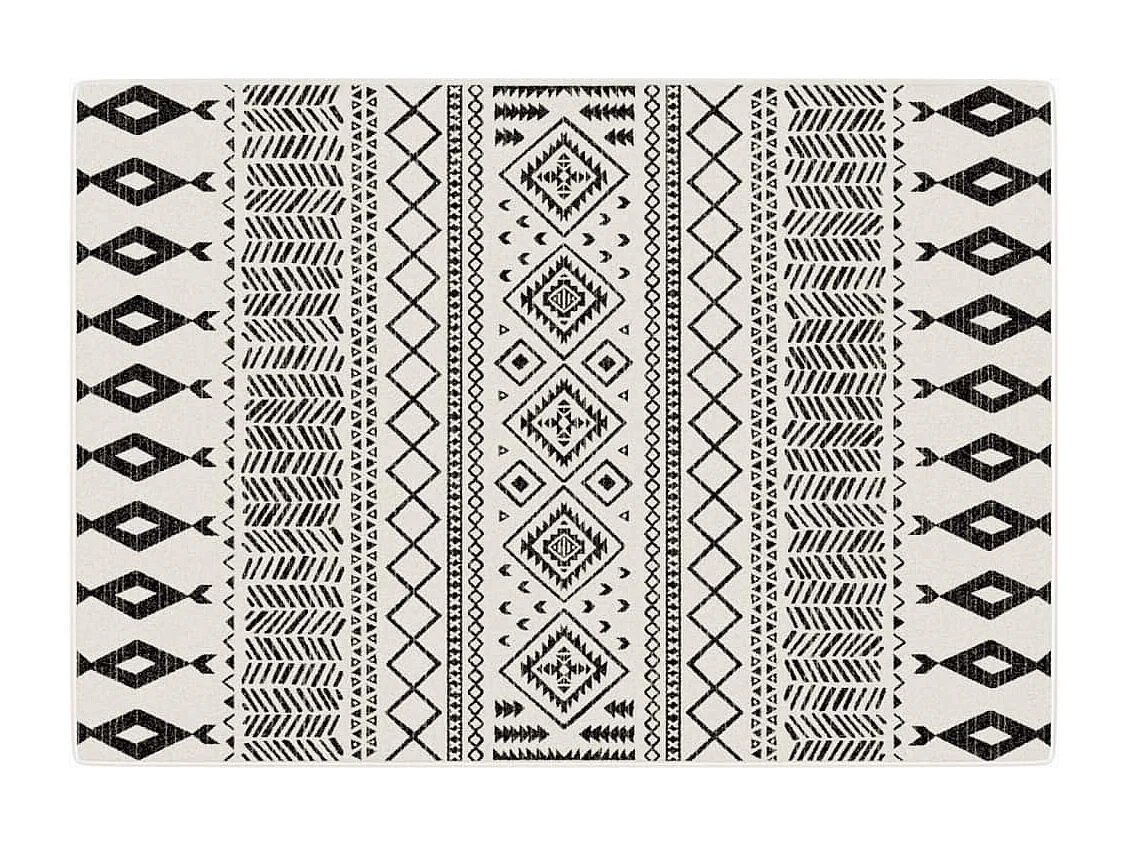 Vloerkleed voor binnen buiten laagpolig 160x230 cm meerkleurig