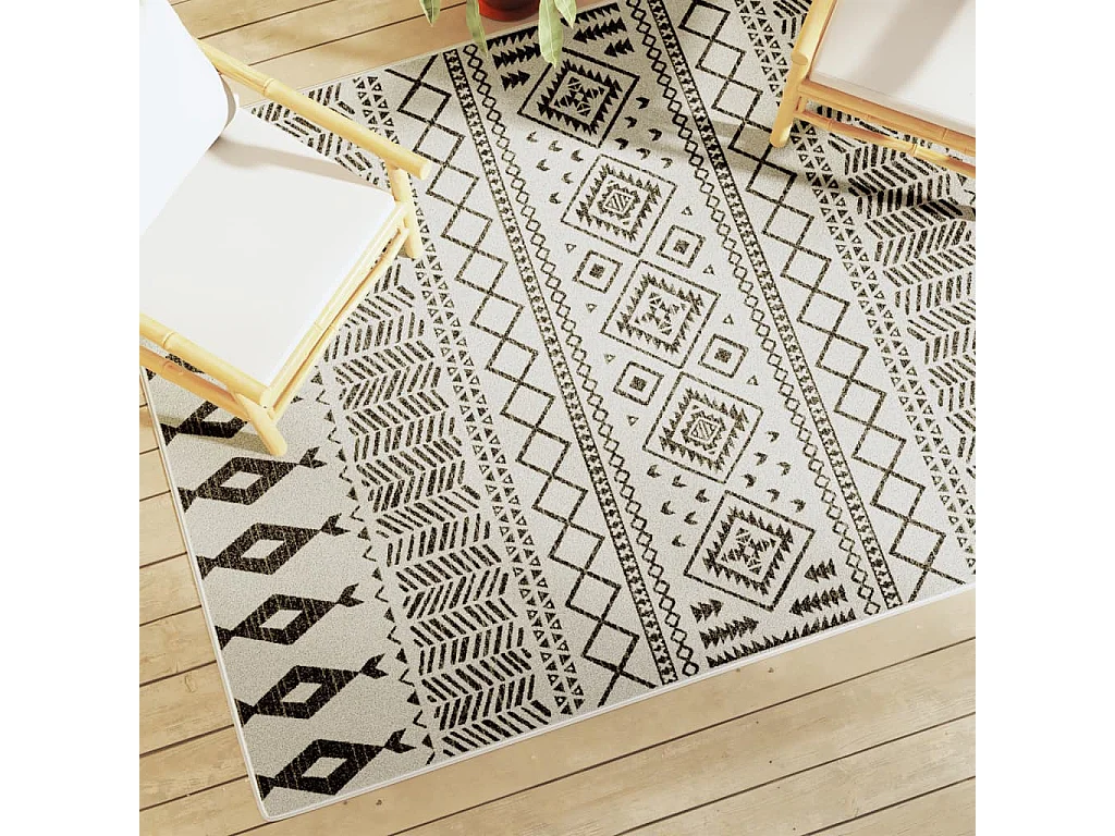 Vloerkleed voor binnen buiten laagpolig 160x230 cm meerkleurig