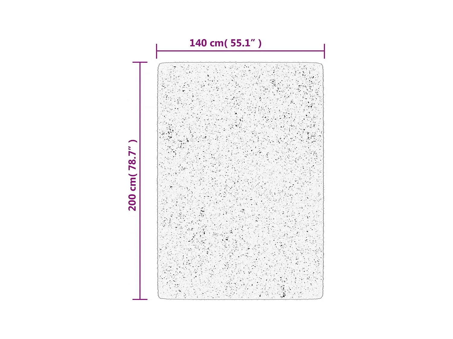 Tapis HUARTE à poils courts doux lavable anthracite 140x200 cm