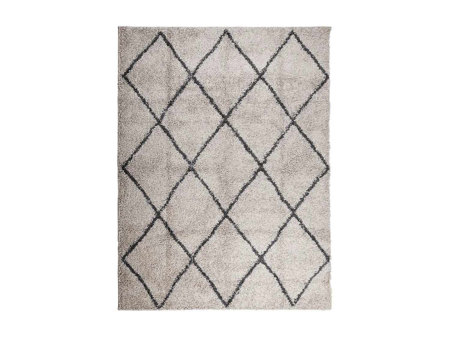 Tapis shaggy à poils longs moderne beige anthracite 300x400 cm