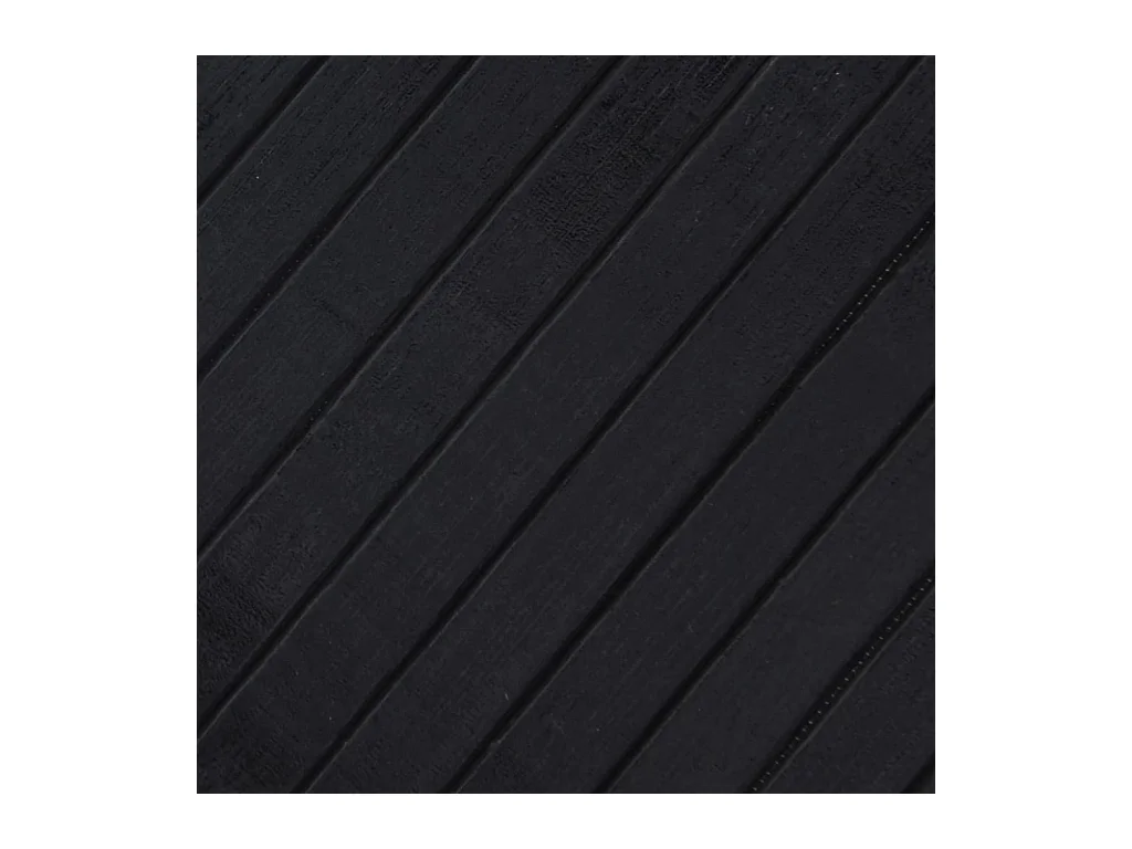 Alfombra rectangular bambú negro 100x500 cm