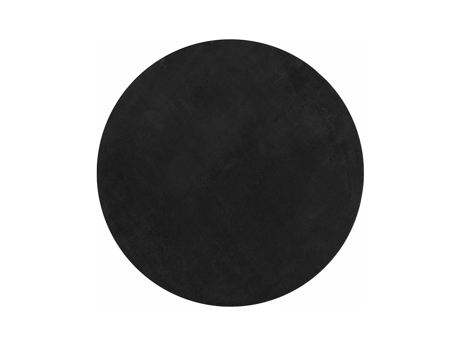 Alfombra de pelo corto suave lavable HUARTE negro Ø 160 cm