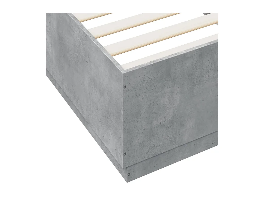 Bettgestell Betongrau 100x200 cm Holzwerkstoff