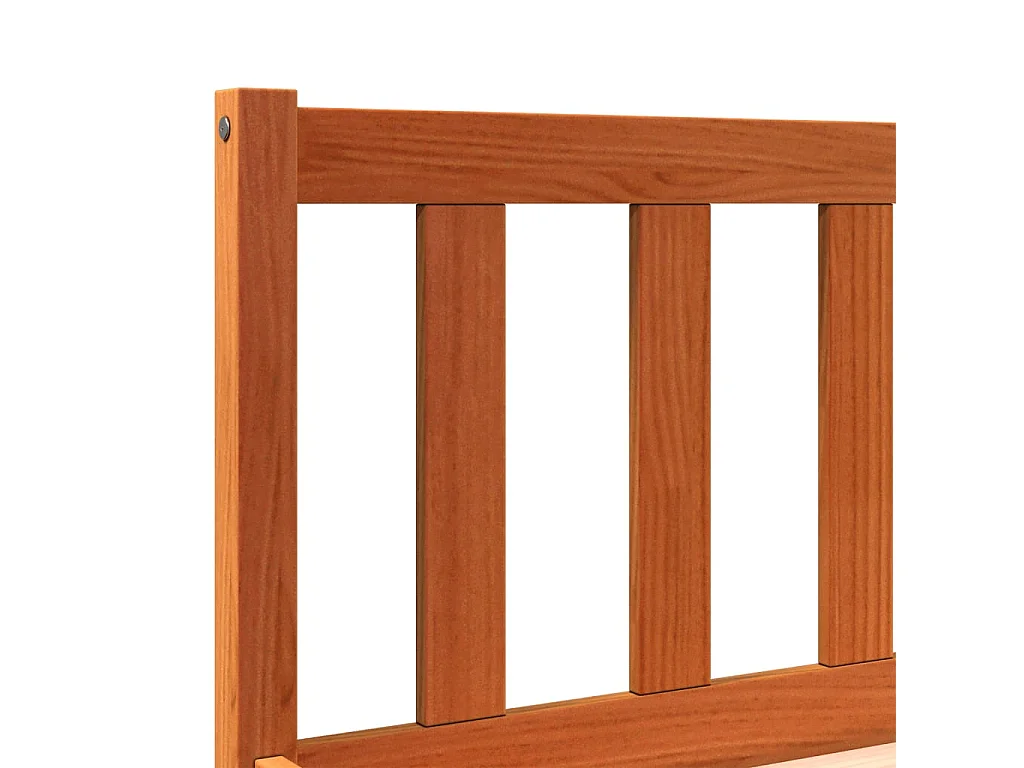 Cadre de lit sans matelas cire marron 160x200cm bois pin massif