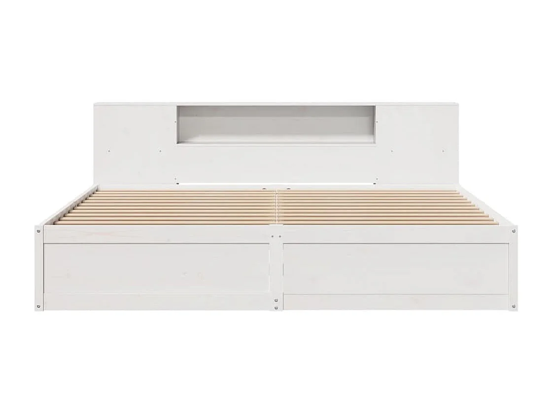 Estructura de cama sin colchón madera maciza blanca 200x200 cm