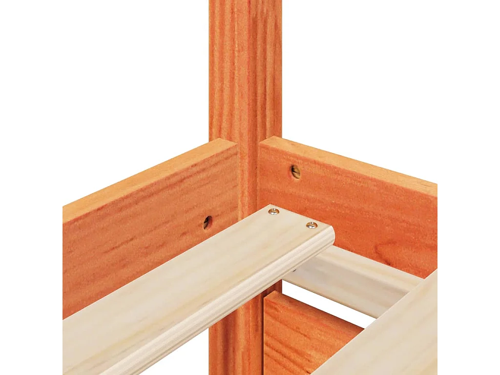 Letto senza Materasso Marrone Cera 135x190 cm in Legno di Pino