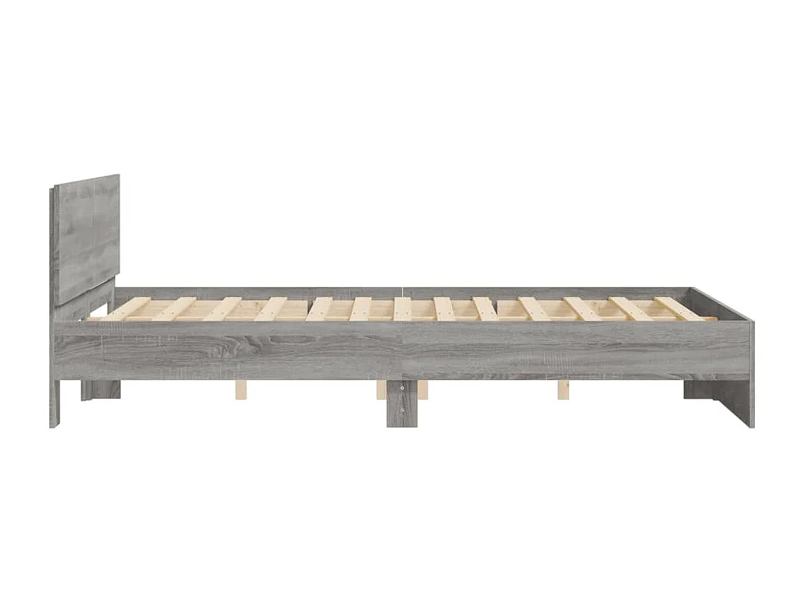 Cadre de lit sans matelas sonoma gris 140x190 cm