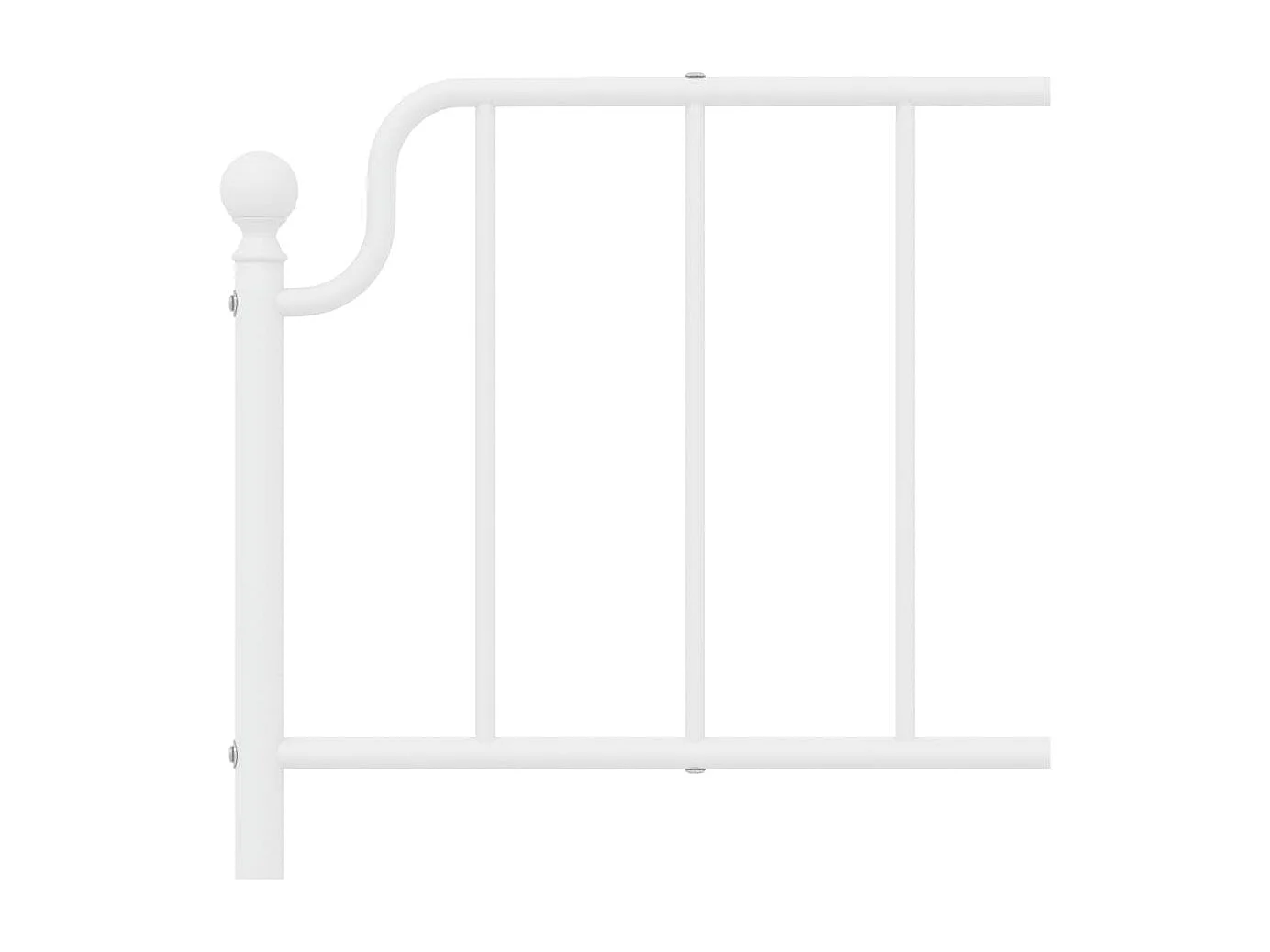 Cadre de lit métal sans matelas et tête de lit blanc 200x200 cm