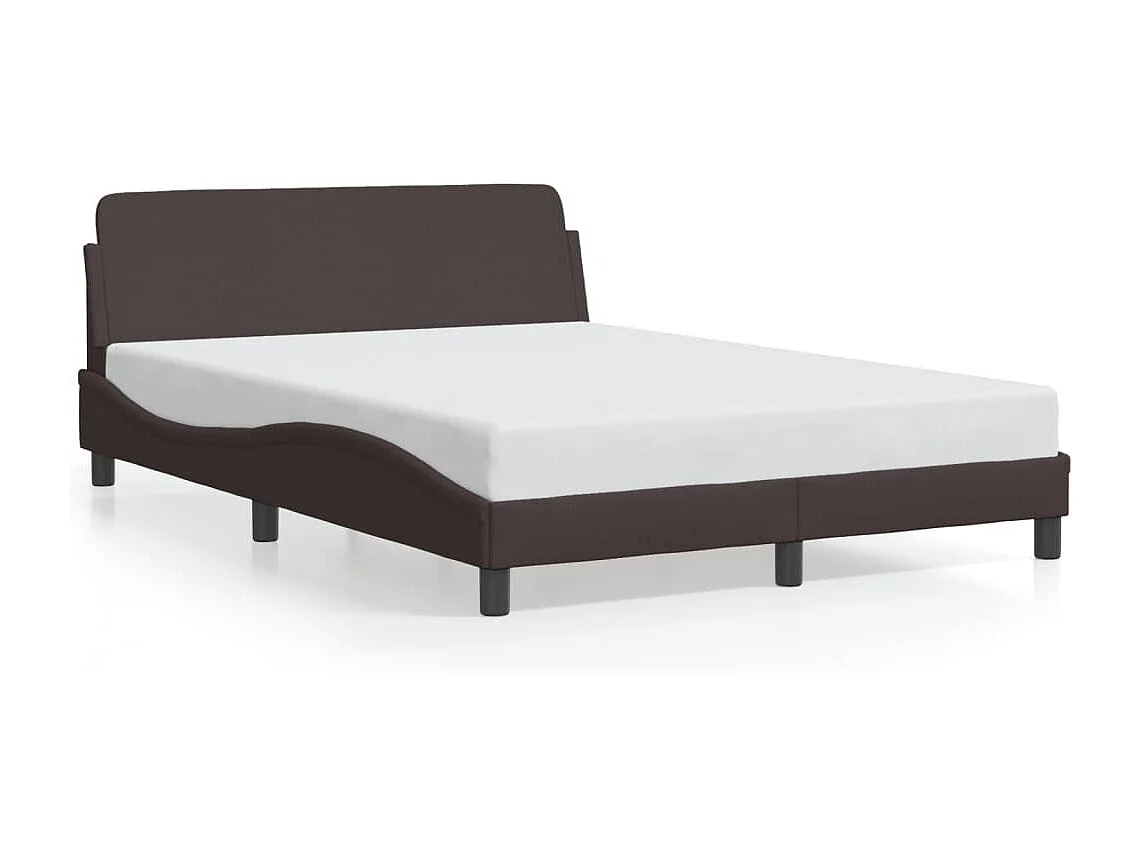 Bedframe zonder matras 120x200 cm stof donkerbruin