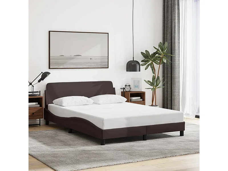 Giroletto senza Materasso Marrone Scuro 120x200 cm Tessuto