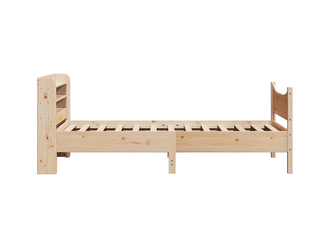 Giroletto con Testiera 90x190 cm in Legno Massello di Pino