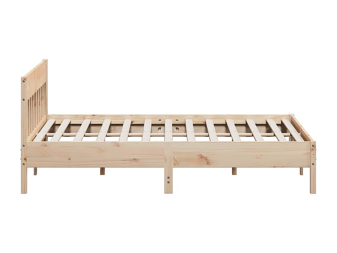 Estructura de cama sin colchón madera maciza de pino 200x200 cm