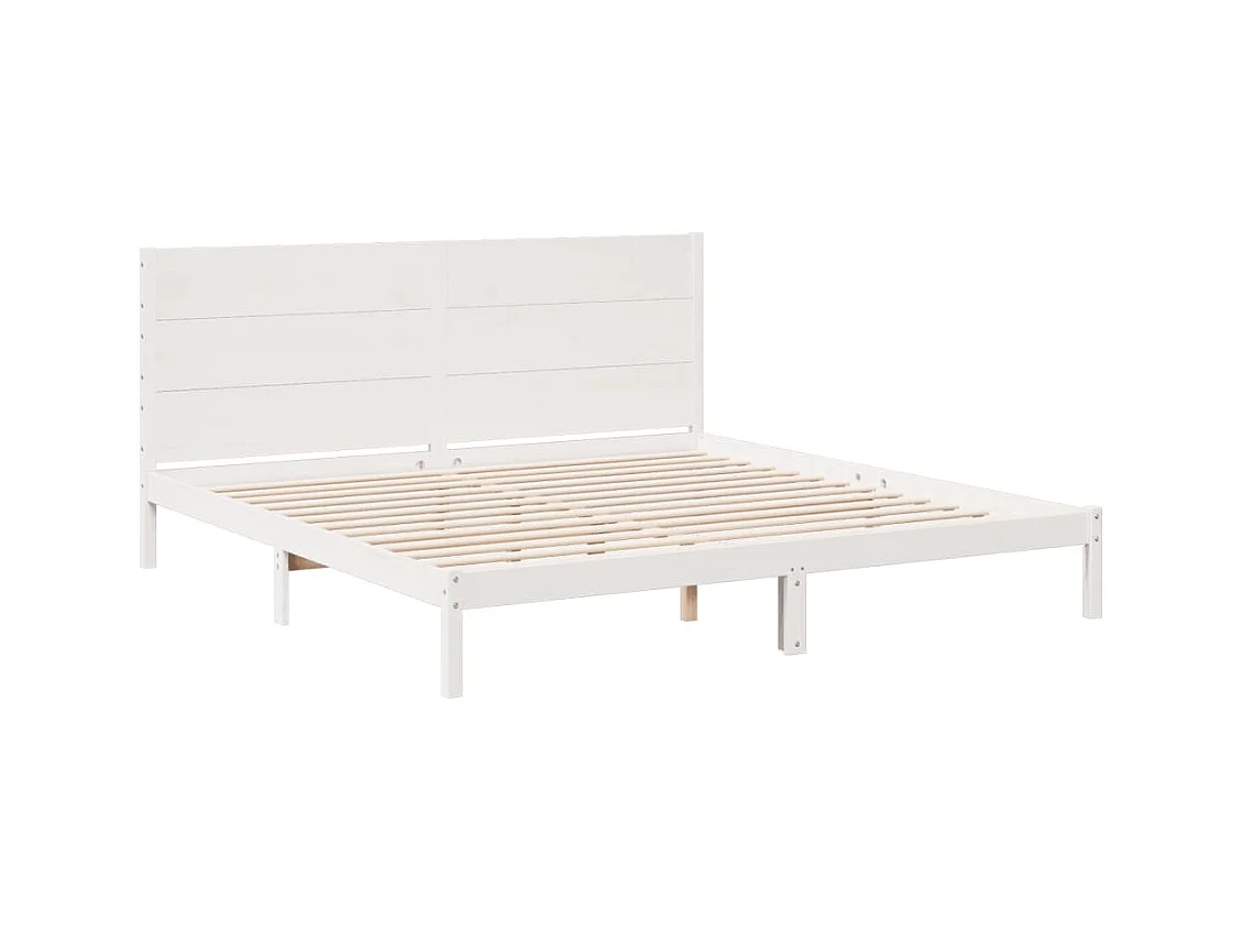 Cadre de lit extra long sans matelas 200x220 cm bois massif