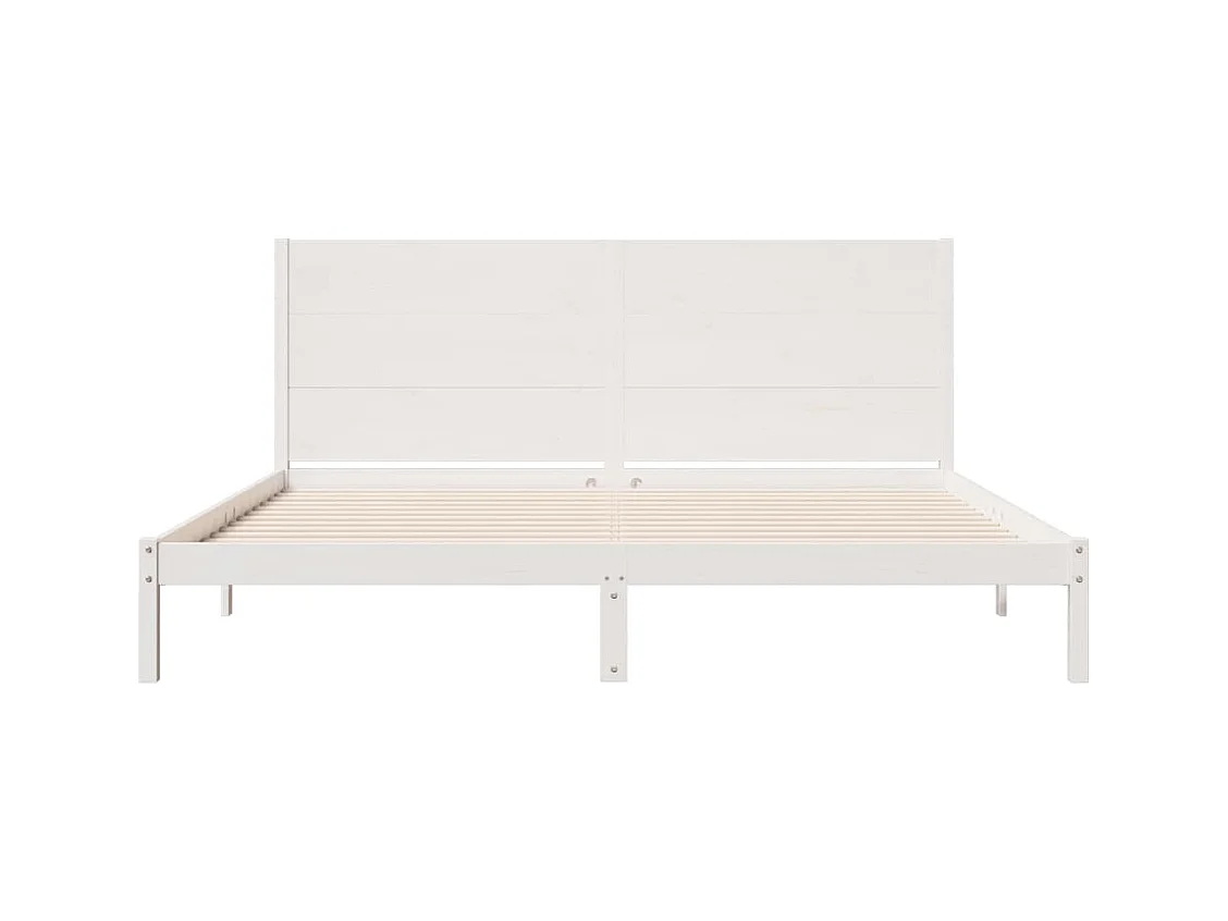 Cadre de lit extra long sans matelas 200x220 cm bois massif
