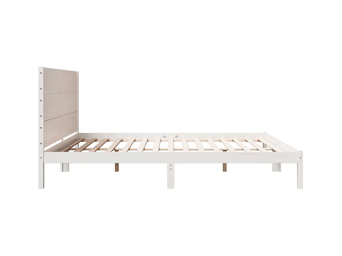 Cadre de lit extra long sans matelas 200x220 cm bois massif