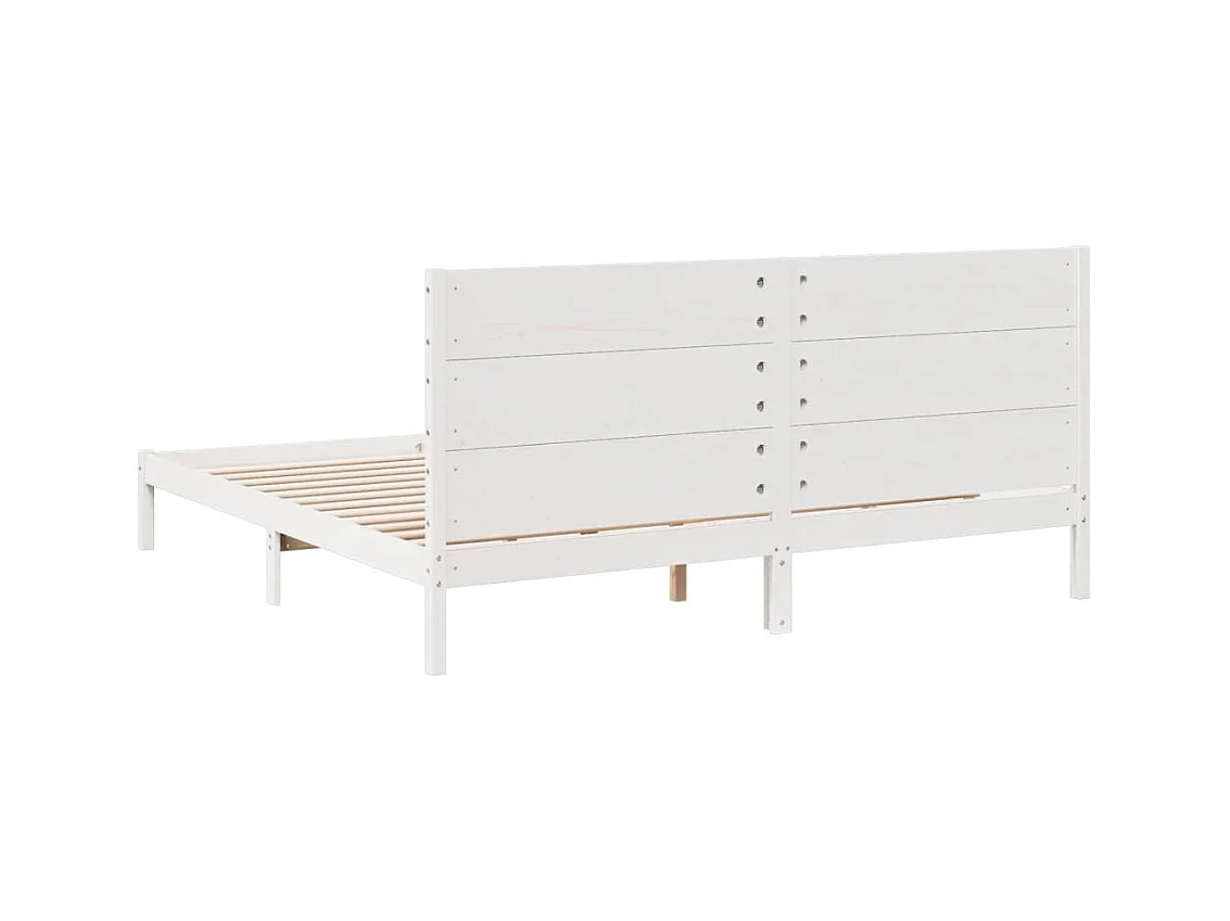 Cadre de lit extra long sans matelas 200x220 cm bois massif