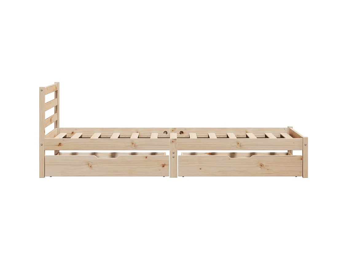Cadre de lit sans matelas 100x200 cm bois massif de pin