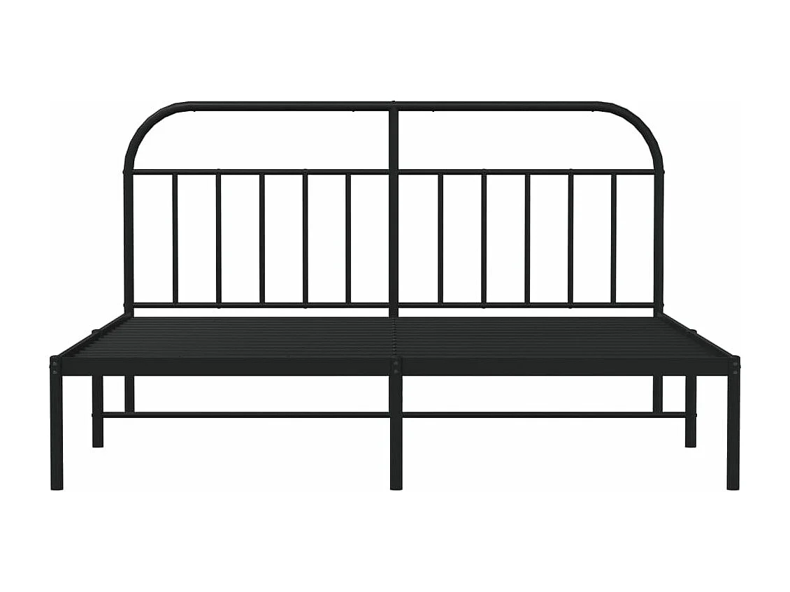 Estrutura de cama com cabeceira 160x200 cm metal preto