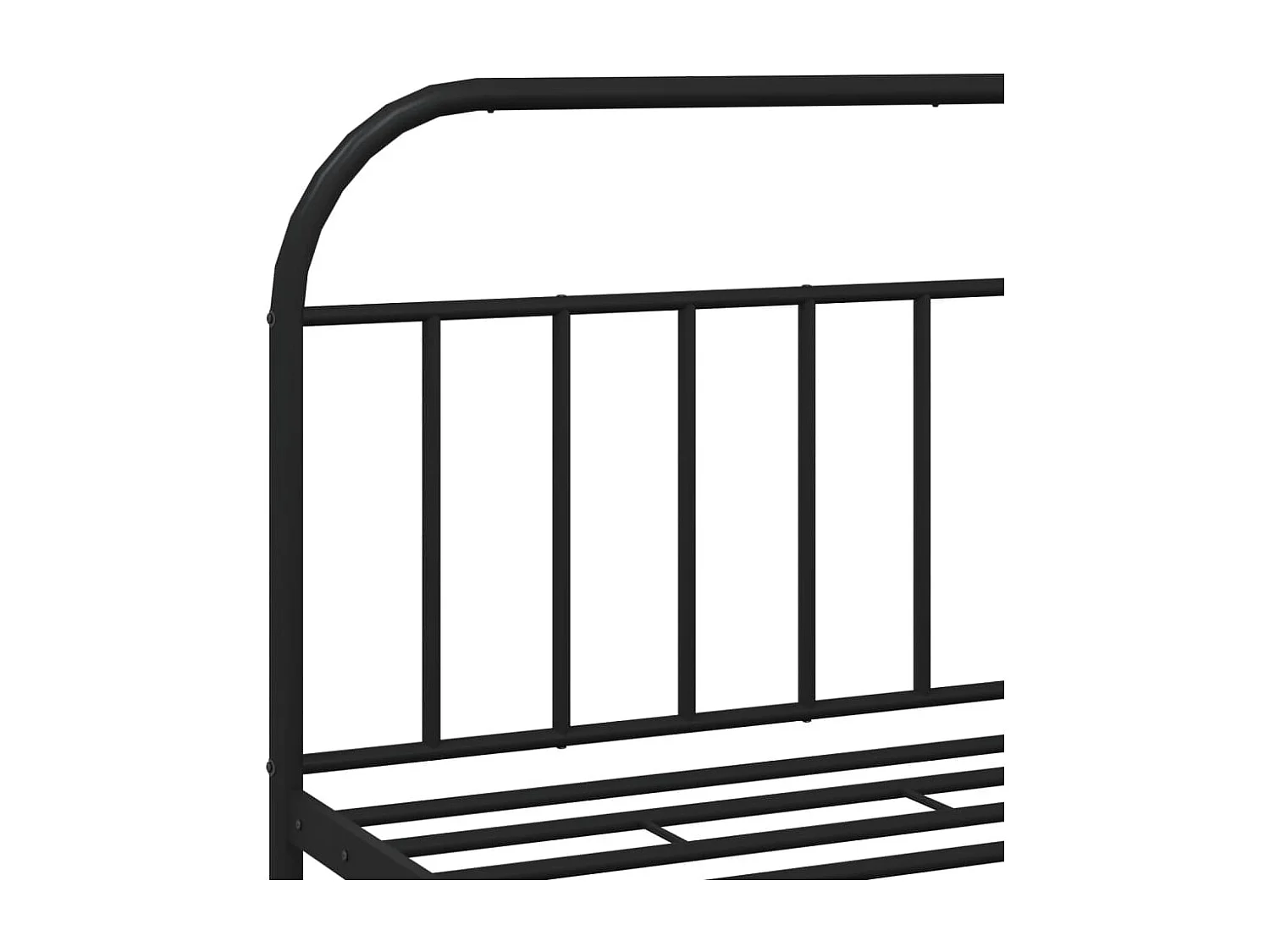Estrutura de cama com cabeceira 160x200 cm metal preto