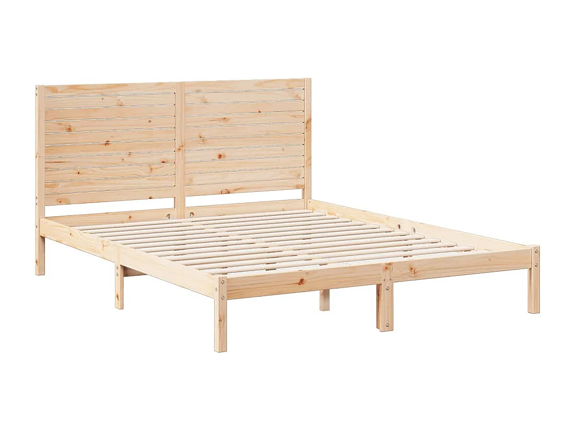 Cadre de lit extra long sans matelas 160x210 cm bois massif