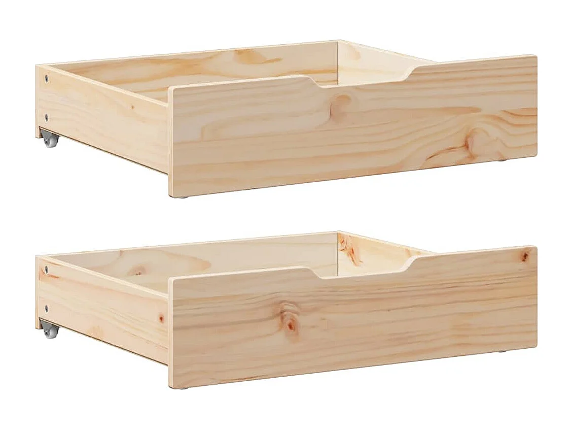 Kinderbedframe met lades 80x160 cm massief grenenhout