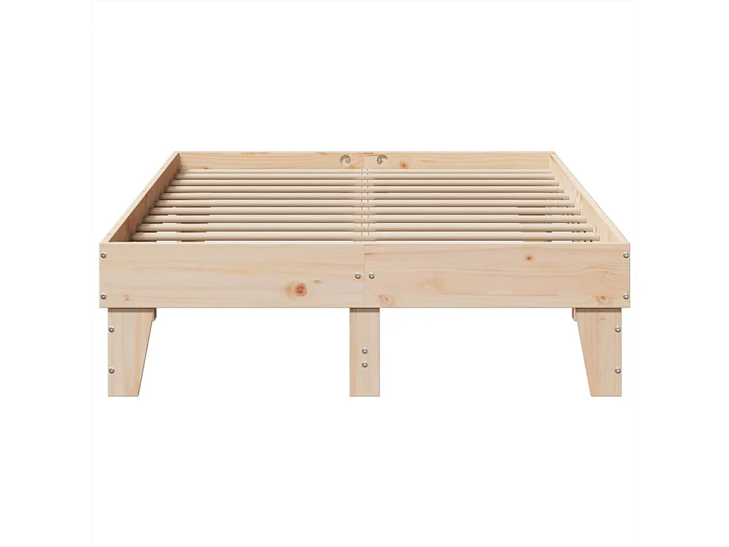 Letto senza Materasso 120x200 cm in Legno Massello di Pino