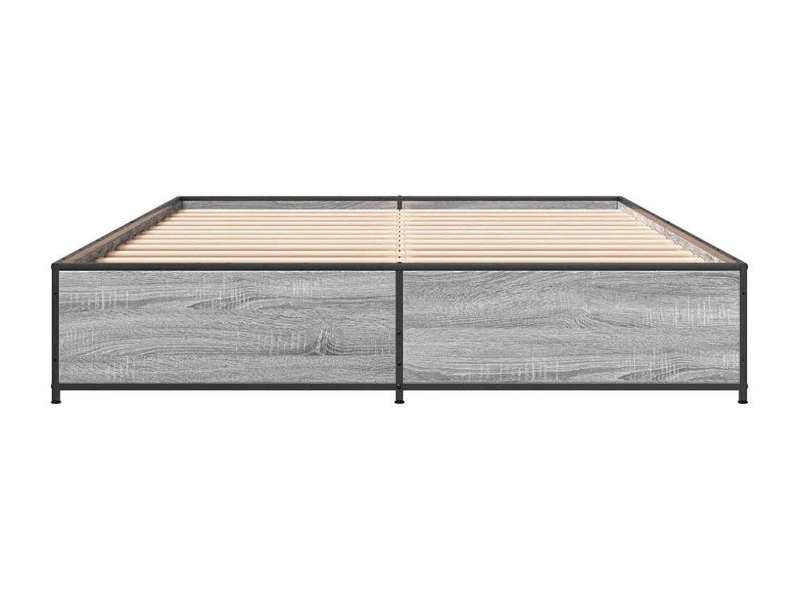 Cadre de lit sans matelas sonoma gris 150x200 cm