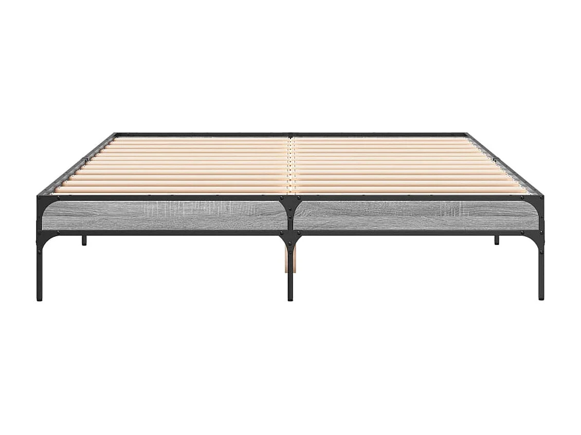 Cadre de lit sans matelas sonoma gris 150x200 cm